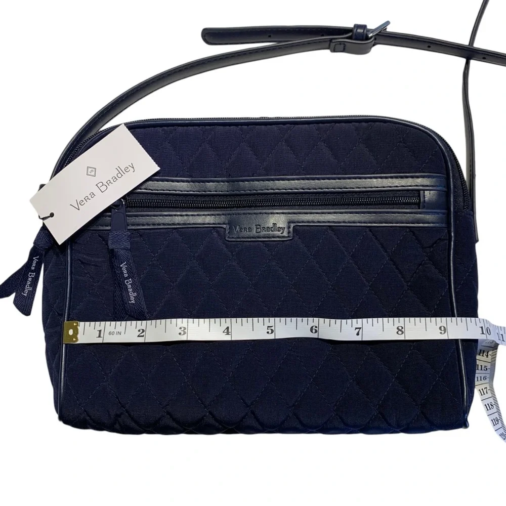Vera Bradley Navy Quilted RFID Crossbody Purse Trimmed Collection NWT
